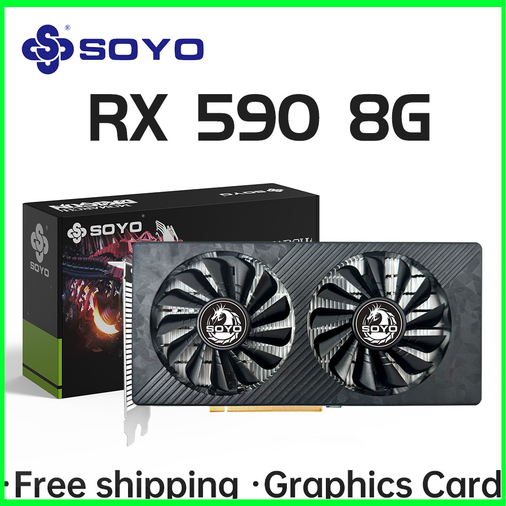 SOYO AMD RX 590 8GB Placa De ว - Rtx 3070 8Gb Graphics Card บทวิจารณ์และราคา